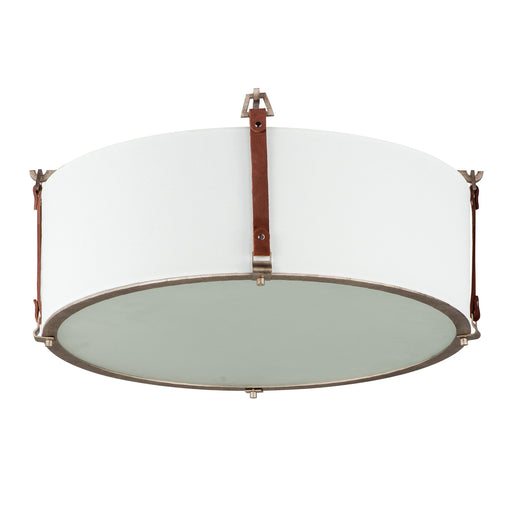Maxim - 16139FTWZBSD - Four Light Flush Mount - Sausalito - Weathered Zinc / Brown Suede