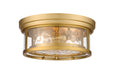 Z-Lite - 493F2-OBR - Two Light Flush Mount - Clarion - Olde Brass