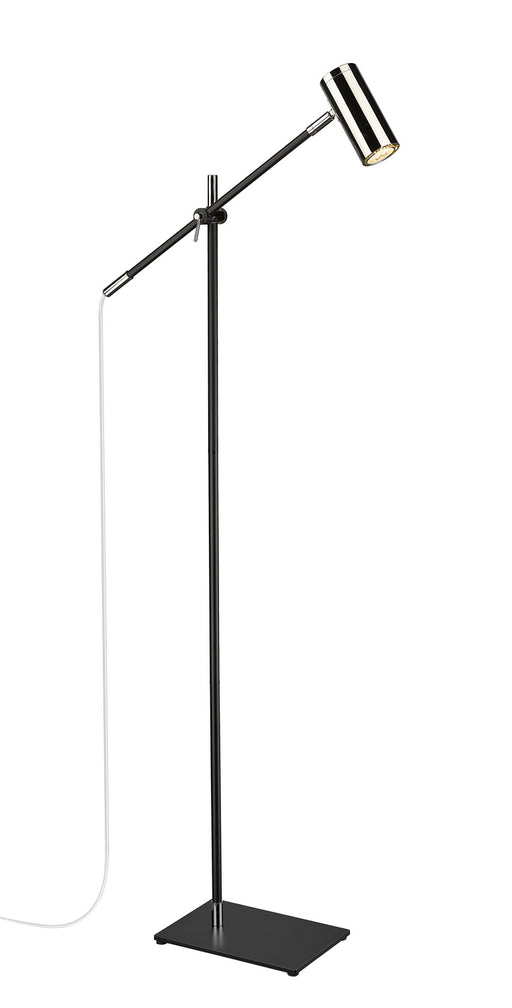 Z-Lite - 814FL-MB-PN - One Light Floor Lamp - Calumet - Matte Black / Polished Nickel