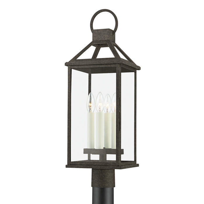 Troy Lighting - P2745-FRN - Four Light Exterior Post Mount - Sanders - French Iron