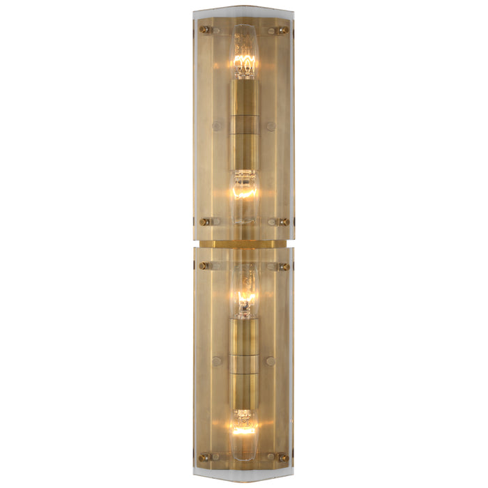 Visual Comfort - ARN 2044CG - LED Wall Sconce - Clayton - Crystal and Hand-Rubbed Antique Brass