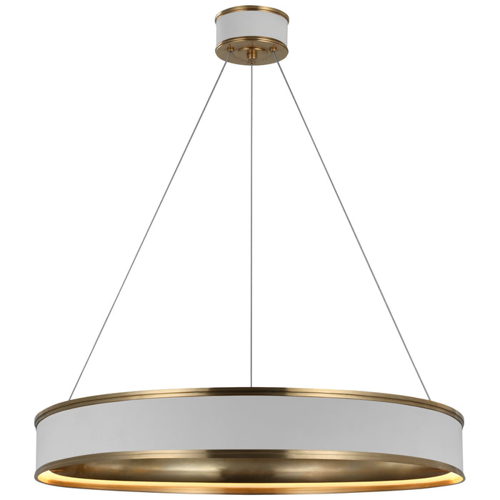 Visual Comfort - CHC 1615WHT/AB - LED Chandelier - Connery - Matte White and Antique-Burnished Brass