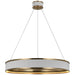 Visual Comfort - CHC 1615WHT/AB - LED Chandelier - Connery - Matte White and Antique-Burnished Brass
