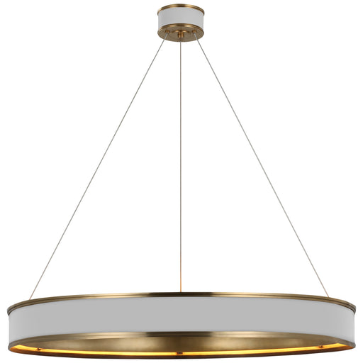 Visual Comfort - CHC 1616WHT/AB - LED Chandelier - Connery - Matte White and Antique-Burnished Brass