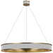 Visual Comfort - CHC 1616WHT/AB - LED Chandelier - Connery - Matte White and Antique-Burnished Brass