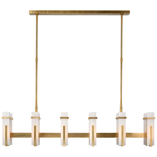 Visual Comfort - S 5915HAB-ALB - LED Linear Chandelier - Malik - Hand-Rubbed Antique Brass