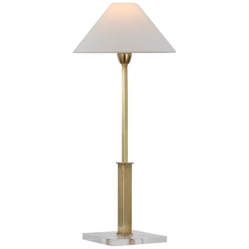 Visual Comfort - SP 3510HAB/CG-L - LED Table Lamp - Asher - Hand-Rubbed Antique Brass and Crystal