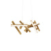 Modern Forms - PD-64848-AB - LED Linear Pendant - Chaos - Aged Brass