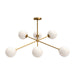 Alora - CH549640AGOP - Six Light Chandelier - Cassia - Aged Gold/Opal Matte Glass