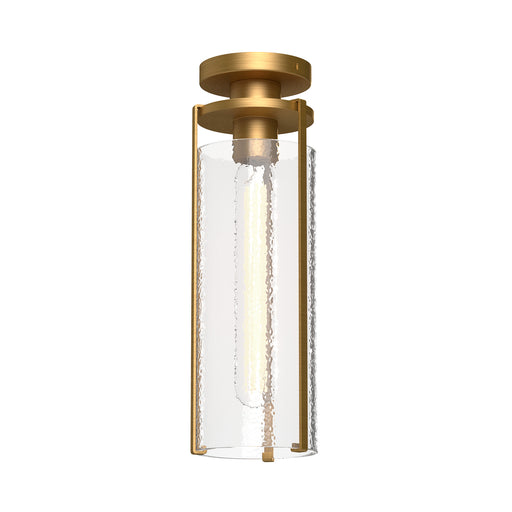 Alora - FM536005AGWC - One Light Flush Mount - Belmont - Aged Gold/Clear Water Glass