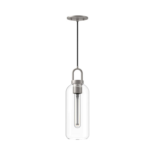 Alora - PD401505BNCL - One Light Pendant - Soji - Brushed Nickel/Clear Glass