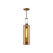 Alora - PD401606AGCP - One Light Pendant - Soji - Aged Gold/Copper Glass