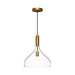 Alora - PD532312AGCL - One Light Pendant - Belleview - Aged Gold/Clear Glass