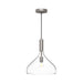 Alora - PD532312BNCL - One Light Pendant - Belleview - Brushed Nickel/Clear Glass