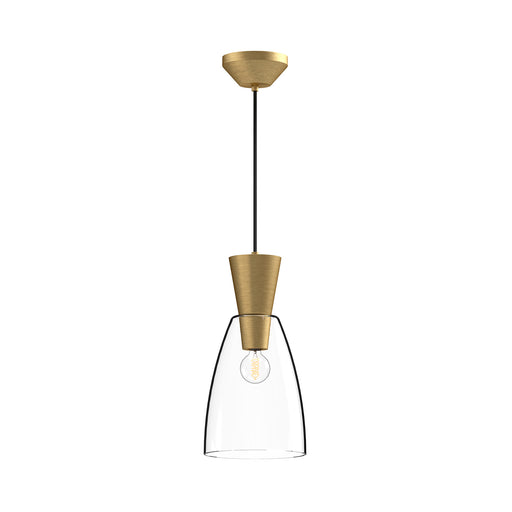 Alora - PD534007BGCL - One Light Pendant - Arlo - Brushed Gold/Clear Glass