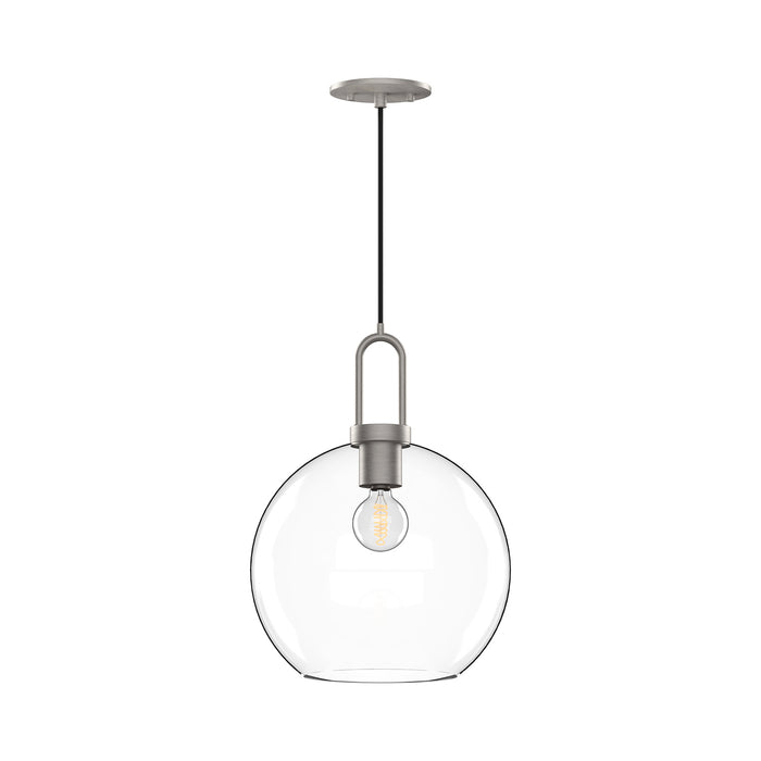 Alora - PD601710BNCL - One Light Pendant - Soji - Brushed Nickel/Clear Glass