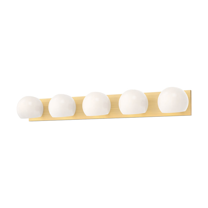 Alora - VL548540BGOP - Five Light Bathroom Fixtures - Willow - Brushed Gold/Opal Matte Glass