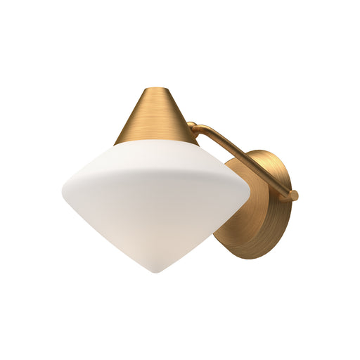 Alora - WV537508AGOP - One Light Vanity - Nora - Aged Gold/Opal Matte Glass