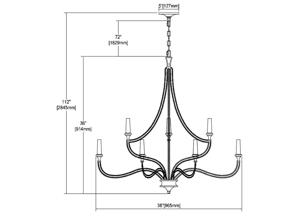 12 Light Chandelier - Lighting Design Store