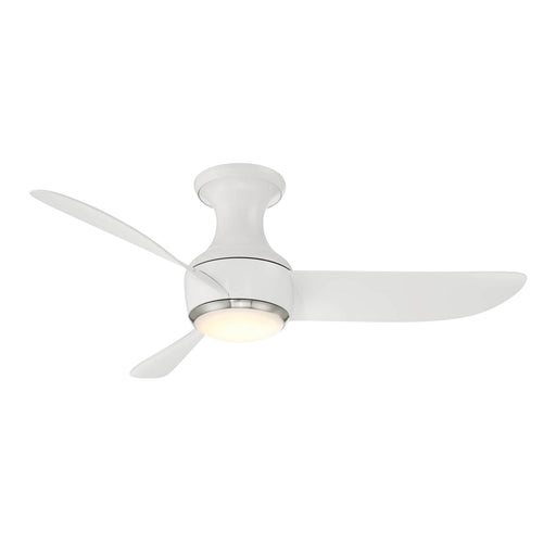 Modern Forms Fans - FH-W2203-44L-BN/MW - 44``Ceiling Fan - Corona - Matte White/Brushed Nickel Trim