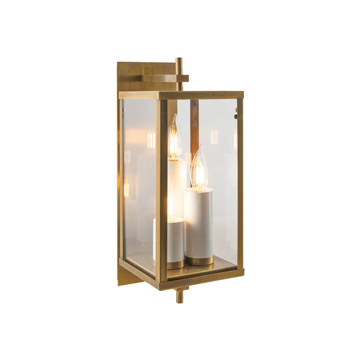 Norwell Lighting - 1150-AG-CL - Three Light Outdoor Wall Mount - Back Bay - Aged Brass