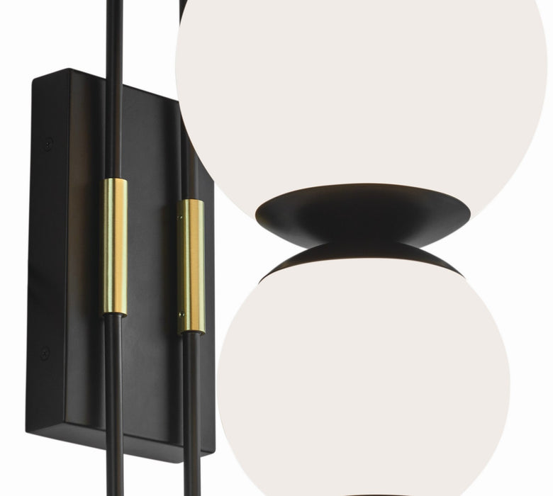 Norwell Lighting - 1261-MBSB-MA - LED Outdoor Wall Mount - Cosmos - Matte Black With Satin Brass