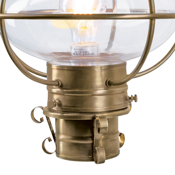 Norwell Lighting - 1711-AG-CL - One Light Post Mount - American Onion - Aged Brass