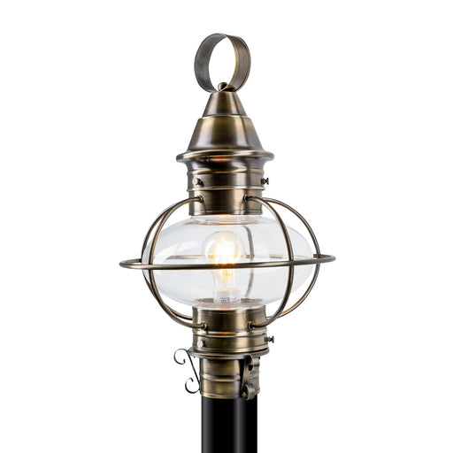 Norwell Lighting - 1711-AN-CL - One Light Post Mount - American Onion - Antique Brass