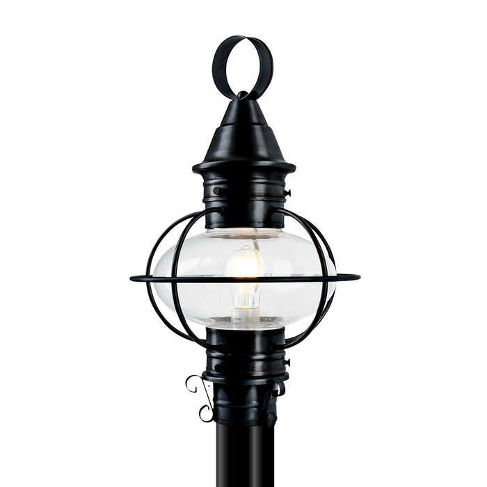 Norwell Lighting - 1711-BL-CL - One Light Post Mount - American Onion - Black
