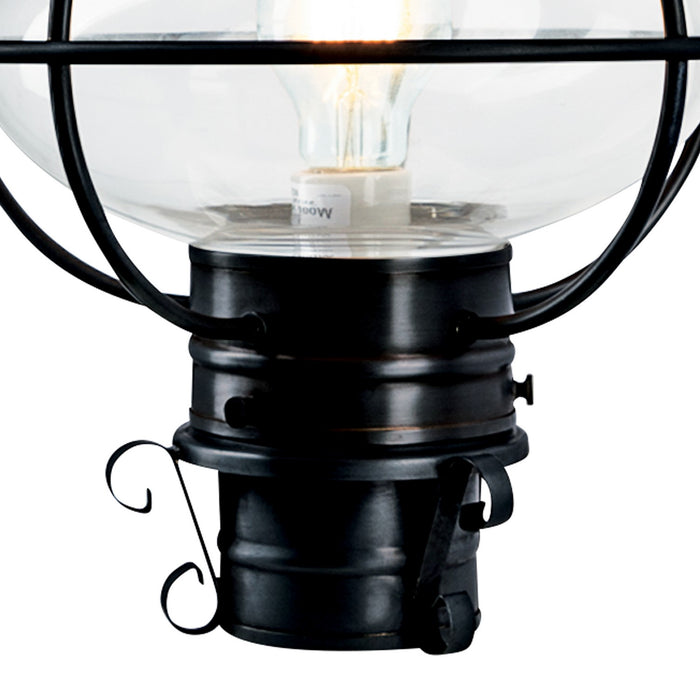 Norwell Lighting - 1711-BL-CL - One Light Post Mount - American Onion - Black