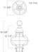 Norwell Lighting - 1711-GM-CL - One Light Post Mount - American Onion - Gun Metal