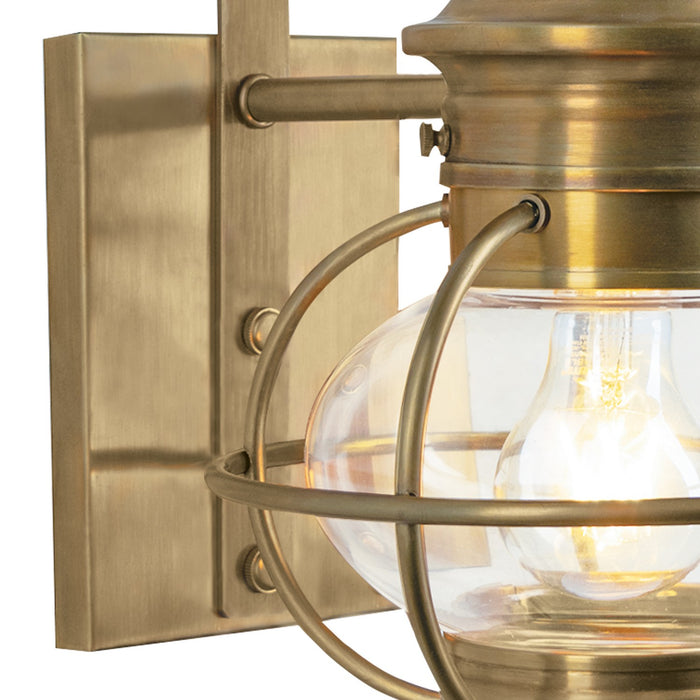 Norwell Lighting - 1713-AG-CL - One Light Outdoor Wall Mount - American Onion - Aged Brass