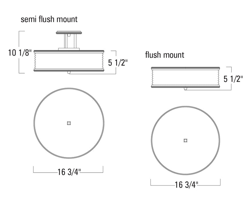 Norwell Lighting - 5665-SB-WG - Three Light Flush Mount - Prism - Satin Brass