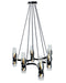 Norwell Lighting - 9775-MBCH-CLGR - 12 Light Chandelier - Flame - Matte Black With Chrome