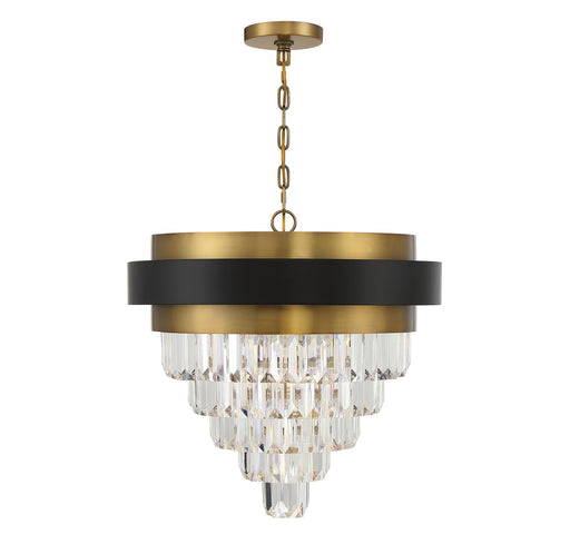Savoy House - 1-1669-4-143 - Four Light Chandelier - Marquise - Matte Black with Warm Brass