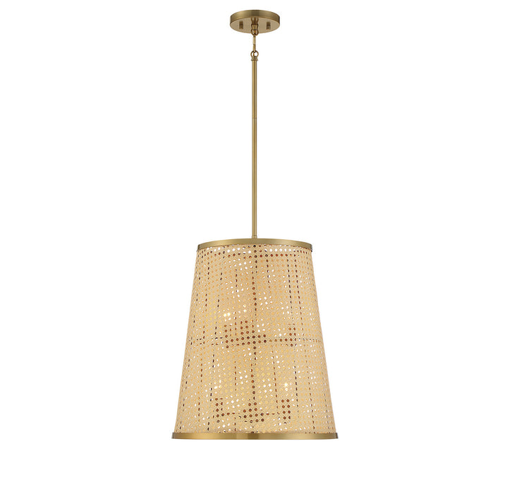 Savoy House - 3-1772-6-200 - Six Light Pendant - Astoria - Natural with Burnished Brass