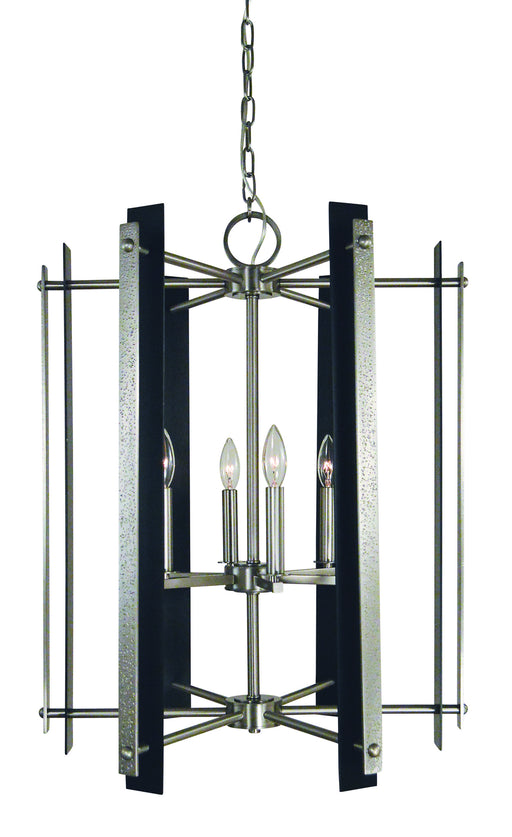 Framburg - L1066 BN/MBLACK - Six Light Chandelier - Bucolic - Brushed Nickel with Matte Black Accents