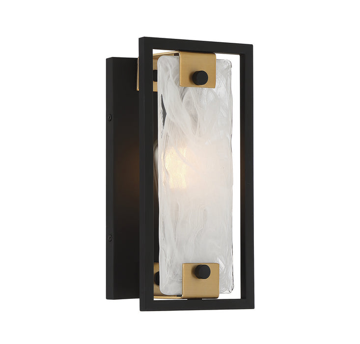 Savoy House - 9-1697-1-143 - One Light Wall Sconce - Hayward - Matte Black with Warm Brass