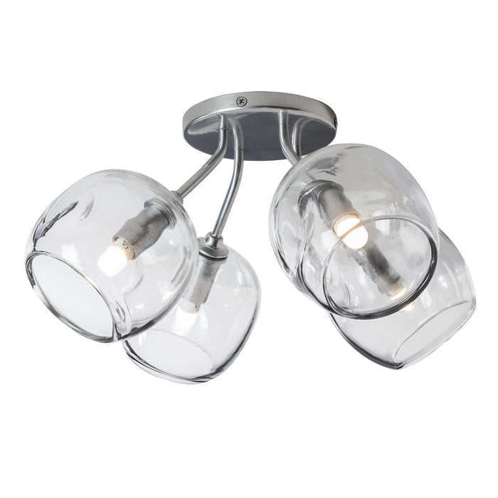 Hubbardton Forge - 121370-SKT-85-ZM0709 - Four Light Semi-Flush Mount - Sterling