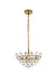 Elegant Lighting - 1104D14BR - Three Light Pendant - Emilia - Brass