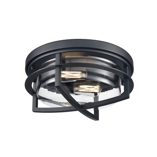 DVI Lighting - DVP29974BK-CL - Two Light Outdoor Flush Mount - Five Points Outdoor - Black with Clear Glass