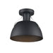 DVI Lighting - DVP39570BK+SS - One Light Outdoor Flush Mount - Alcenon Outdoor - Black and Stainless Steel
