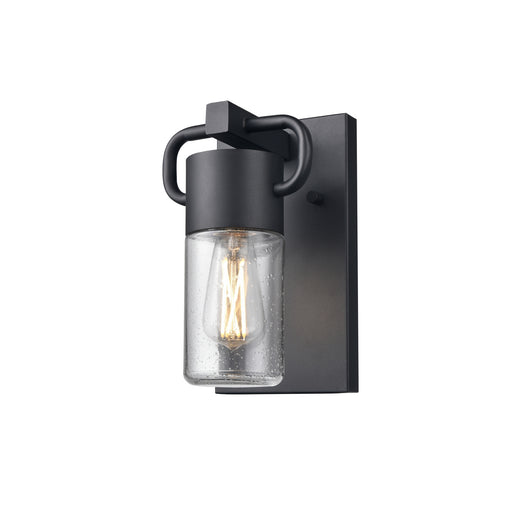 DVI Lighting - DVP40772BK-SDY - One Light Wall Sconce - Tuxedo Outdoor - Black with Clear Seedy Glass