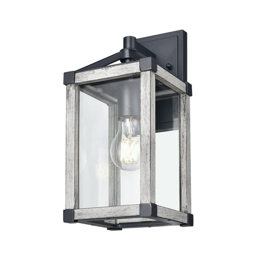 DVI Lighting - DVP41271BK+WWG-CL - One Light Wall Sconce - Nipigon Outdoor - Black and White Washed Grey with Clear Glass