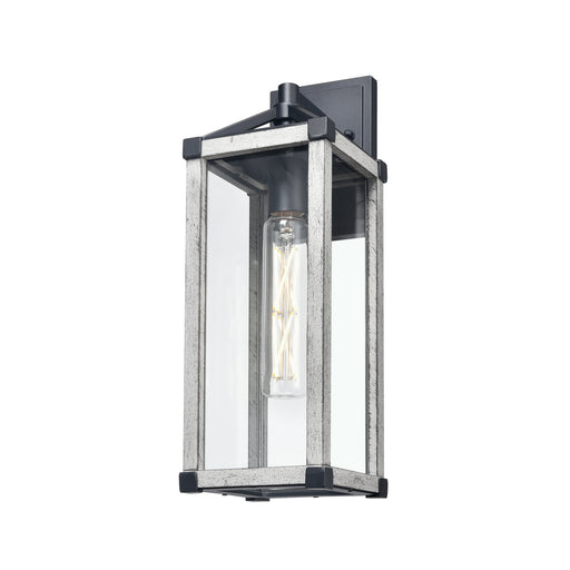 DVI Lighting - DVP41272BK+WWG-CL - One Light Wall Sconce - Nipigon Outdoor - Black and White Washed Grey with Clear Glass