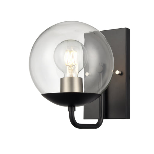 DVI Lighting - DVP43101MF+EB-CL - One Light Wall Sconce - Mackenzie Delta - Multiple Finishes and Ebony with Clear Glass