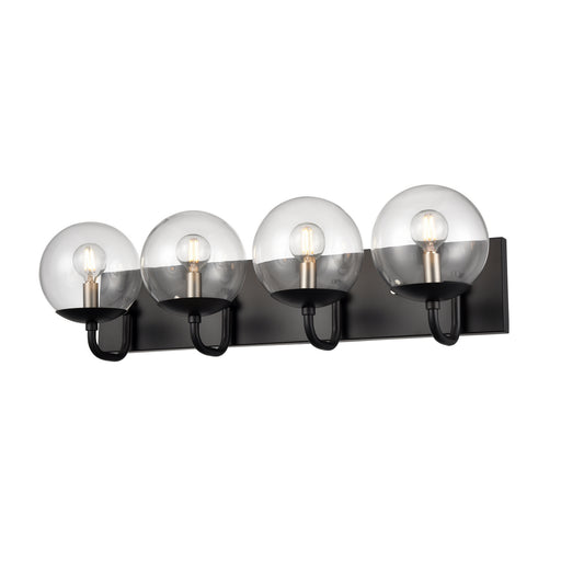 DVI Lighting - DVP43144MF+EB-CL - Four Light Vanity - Mackenzie Delta - Multiple Finishes and Ebony with Clear Glass
