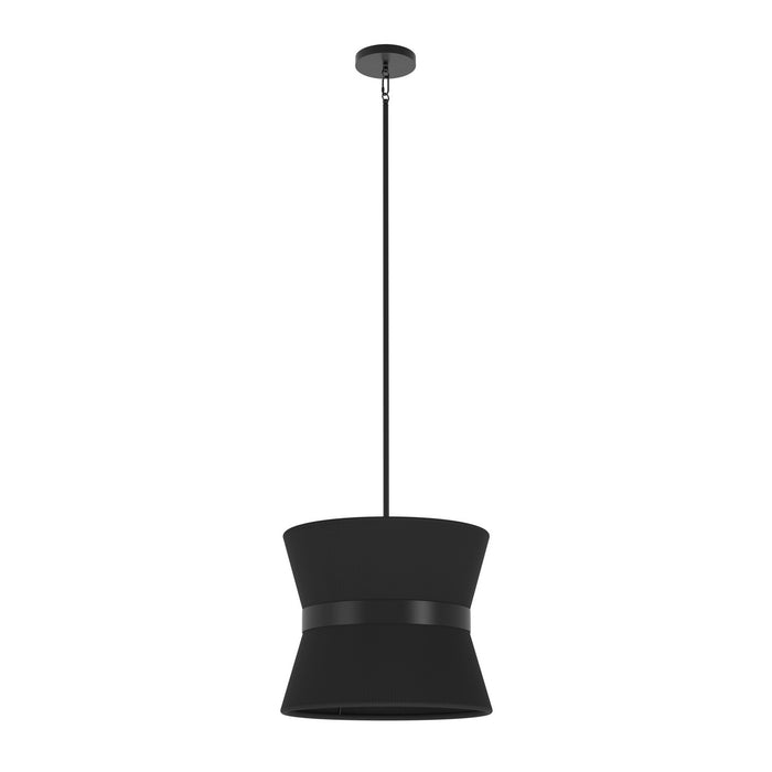DVI Lighting - DVP43620EB-BK - Six Light Pendant - Ellesmere - Ebony with Black Shade