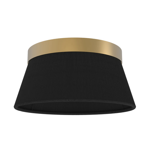 DVI Lighting - DVP43642BR-BK - Three Light Flush Mount - Ellesmere - Brass with Black Shade