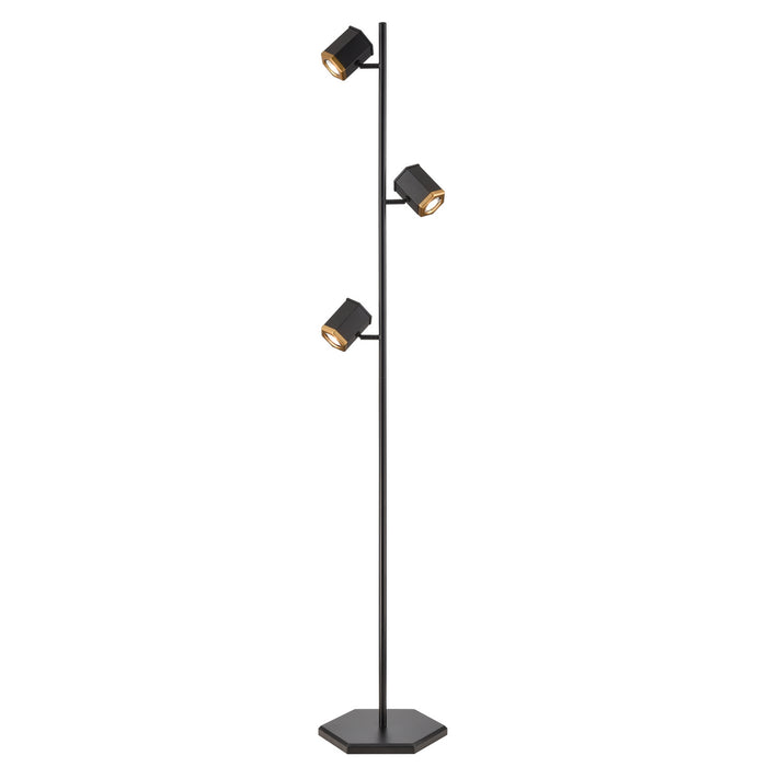 DVI Lighting - DVP46609MF+EB - Three Light Floor Lamp - Hexa - Multiple Finishes and Ebony